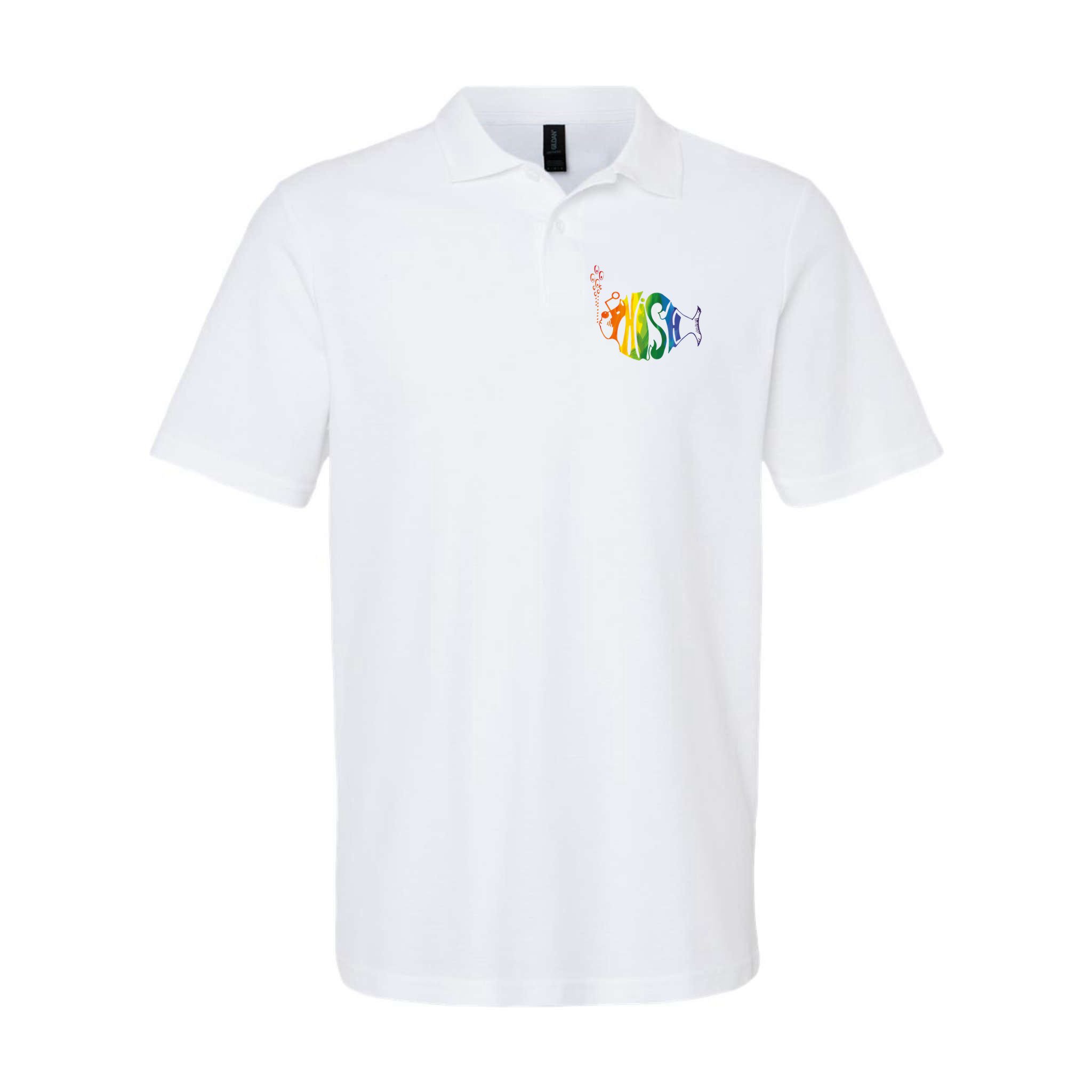 Rainbow Color Fish Cool Polo