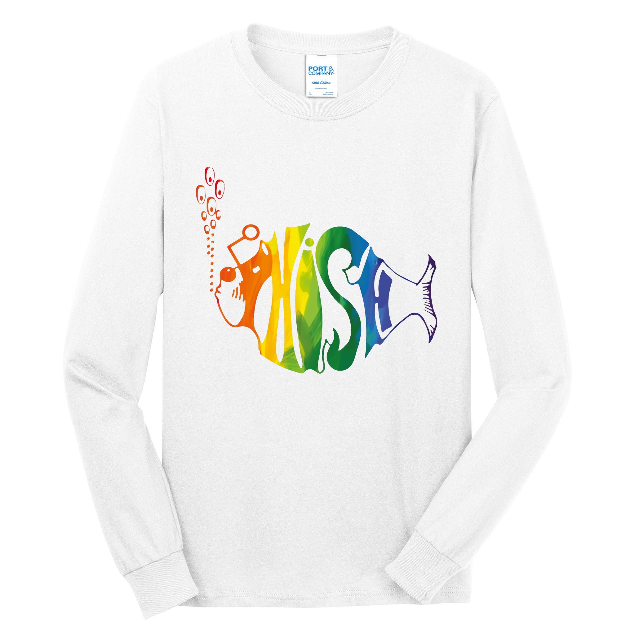 Rainbow Color Fish Cool Tall Long Sleeve T-Shirt