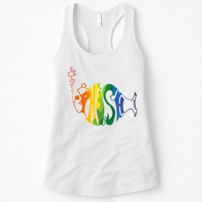 Rainbow Color Fish Cool Womens Tank Top