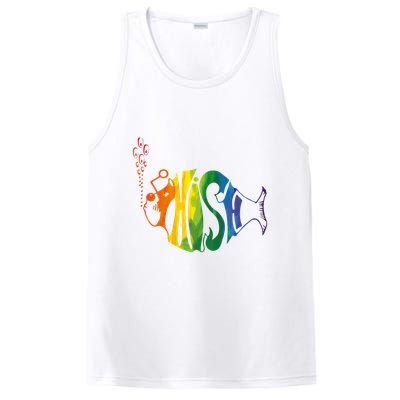 Rainbow Color Fish Cool PosiCharge Competitor Tank