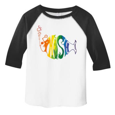 Rainbow Color Fish Cool Toddler Fine Jersey T-Shirt