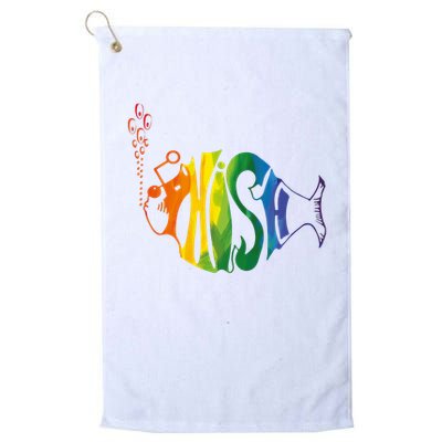 Rainbow Color Fish Cool Golf Towel