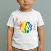 Rainbow Color Fish Cool Toddler T-Shirt