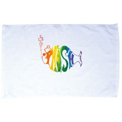 Rainbow Color Fish Cool Microfiber Hand Towel