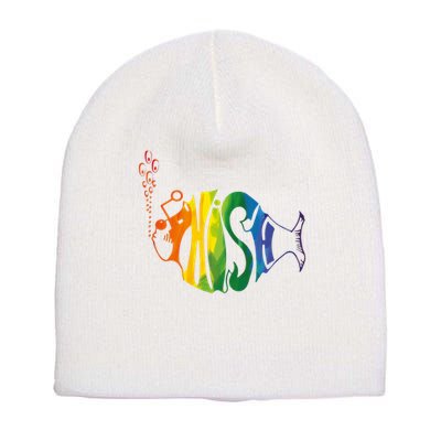Rainbow Color Fish Cool Short Acrylic Beanie