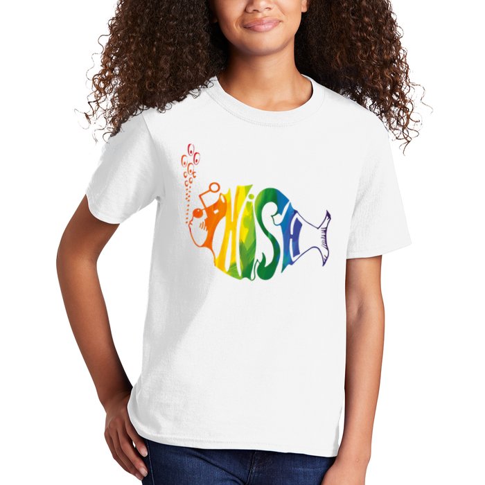 Rainbow Color Fish Cool Kids T-Shirt
