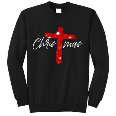Retro Christmas Faith Cross Xmas Jesus Christmas Sweatshirt