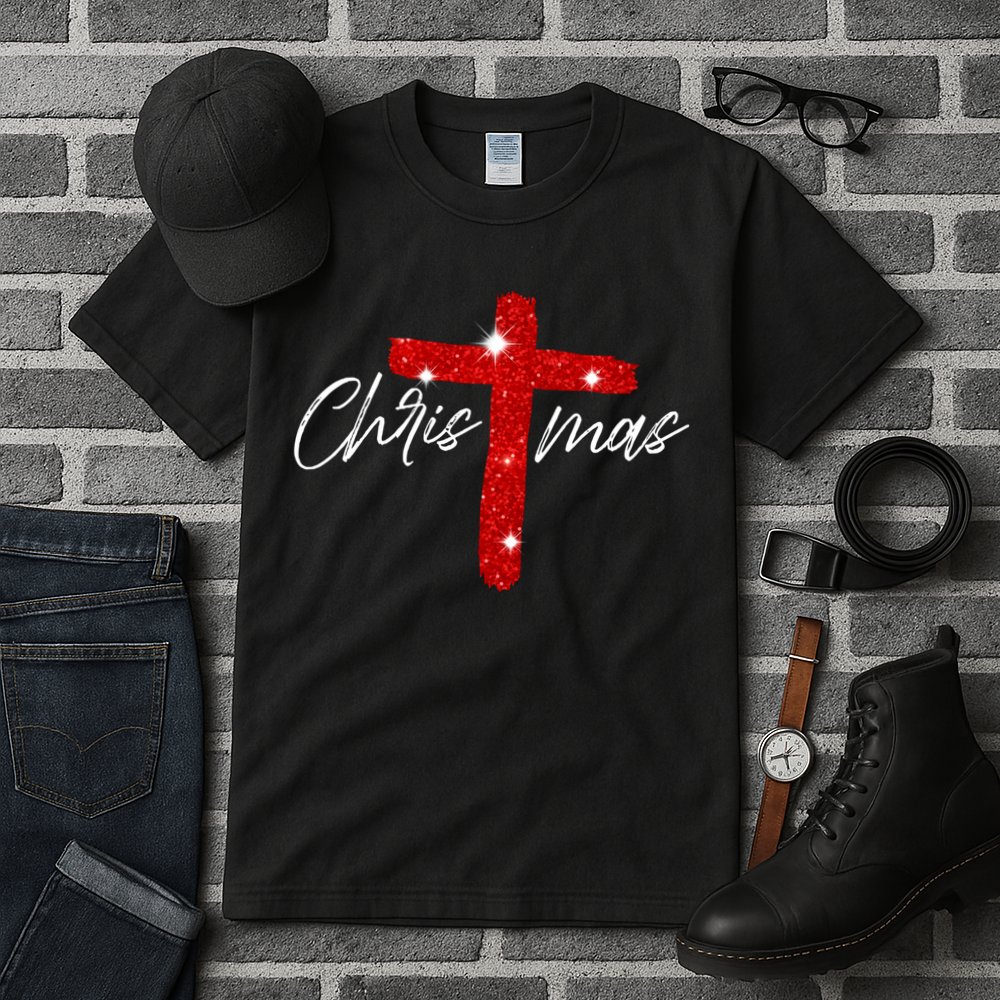 Retro Christmas Faith Cross Xmas Jesus Christmas Tall T-Shirt