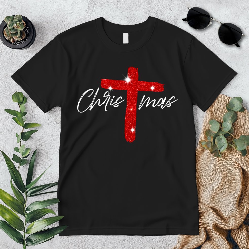 Retro Christmas Faith Cross Xmas Jesus Christmas Premium T-Shirt