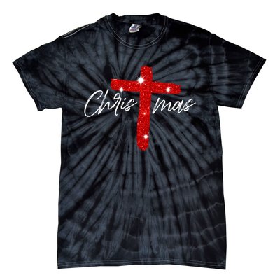 Retro Christmas Faith Cross Xmas Jesus Christmas Tie-Dye T-Shirt