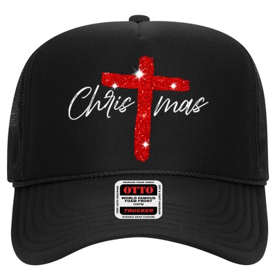 Retro Christmas Faith Cross Xmas Jesus Christmas Trucker Hat