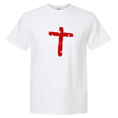 Retro Christmas Faith Cross Xmas Jesus Christmas Garment-Dyed Heavyweight T-Shirt