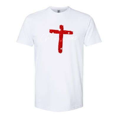 Retro Christmas Faith Cross Xmas Jesus Christmas Softstyle CVC T-Shirt