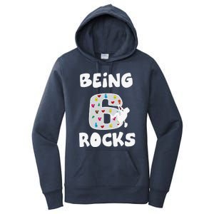 Rock Climbing Funny 6 Years Old 6th Birthday Gift Women's Pullover Hoodie