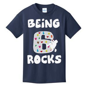 Rock Climbing Funny 6 Years Old 6th Birthday Gift Kids T-Shirt