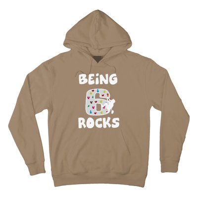 Rock Climbing Funny 6 Years Old 6th Birthday Gift Hoodie