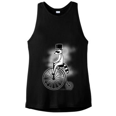 Raccon Circus Funny Fancy Raccon Ladies PosiCharge Tri-Blend Wicking Tank