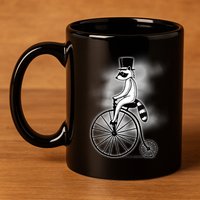 Raccon Circus Funny Fancy Raccon 11oz C Handle Ceramic Mug
