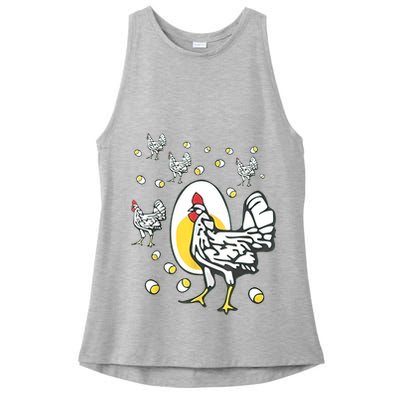 Roseanne Chicken Funny Roseanne Rooster And Egg Ladies PosiCharge Tri-Blend Wicking Tank