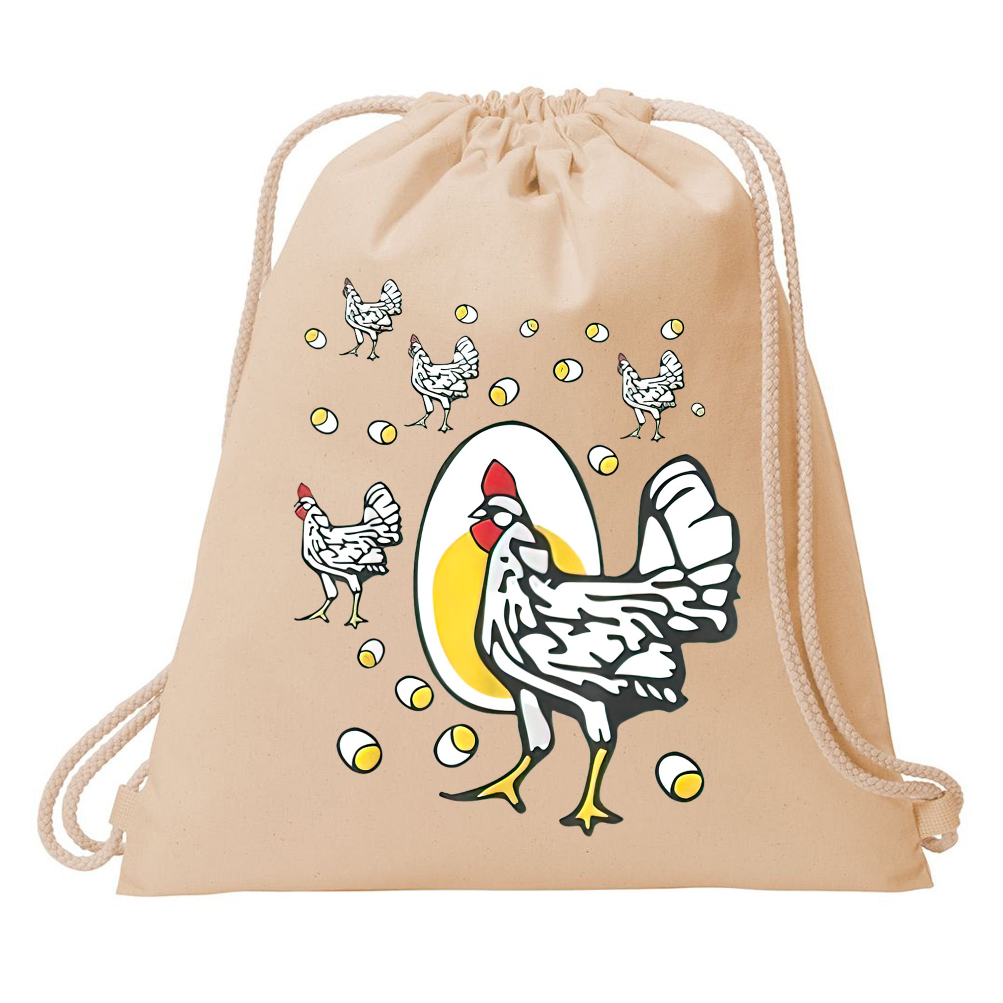 Roseanne Chicken Funny Roseanne Rooster And Egg Drawstring Bag