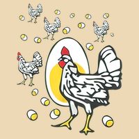 Roseanne Chicken Funny Roseanne Rooster And Egg Drawstring Bag