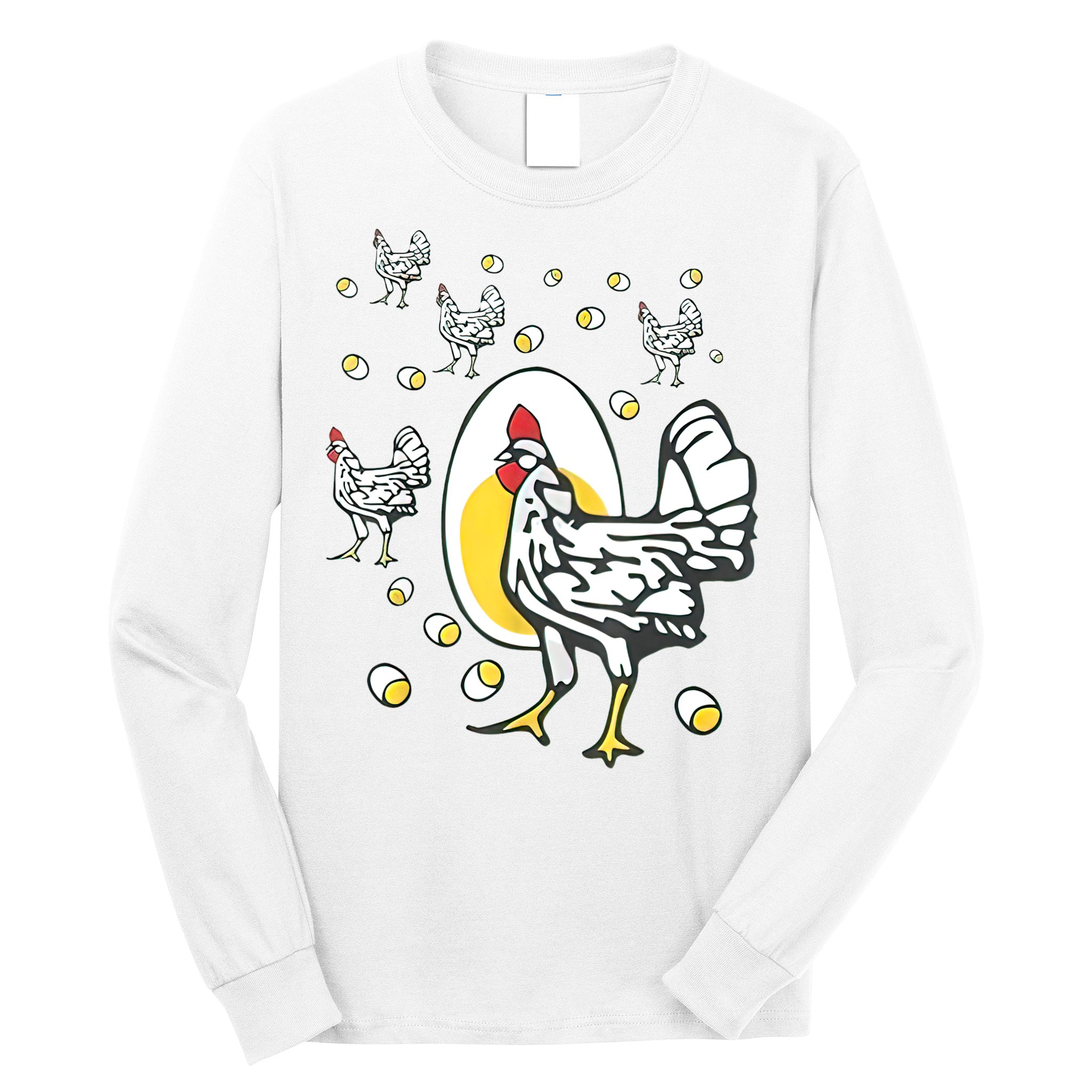 Roseanne Chicken Funny Roseanne Rooster And Egg Long Sleeve Shirt