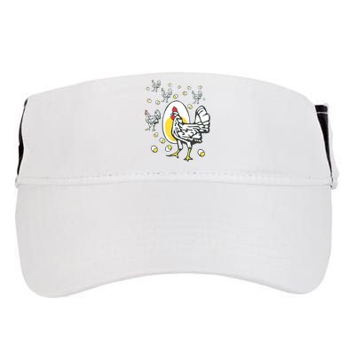 Roseanne Chicken Funny Roseanne Rooster And Egg Adult Drive Performance Visor