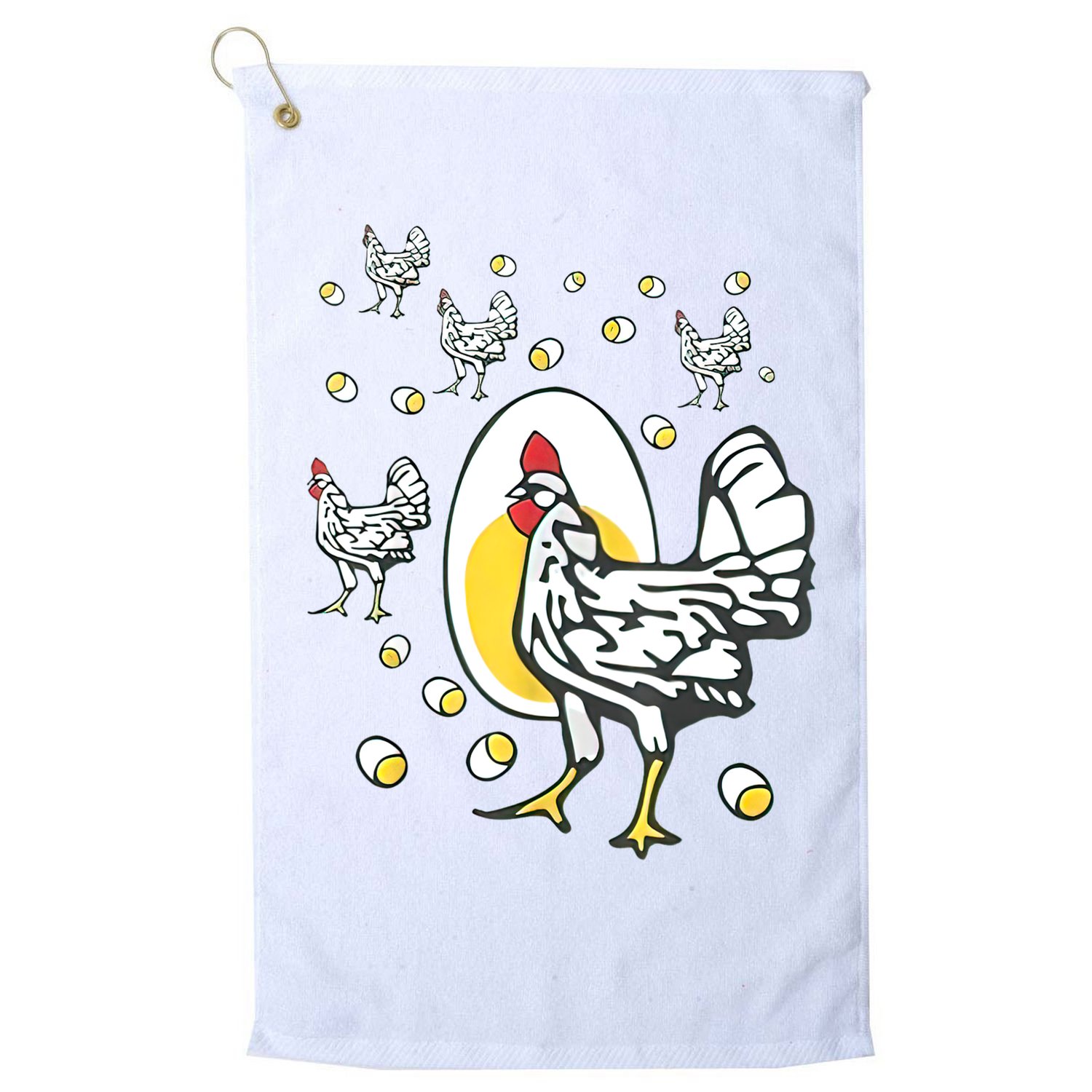 Roseanne Chicken Funny Roseanne Rooster And Egg Golf Towel