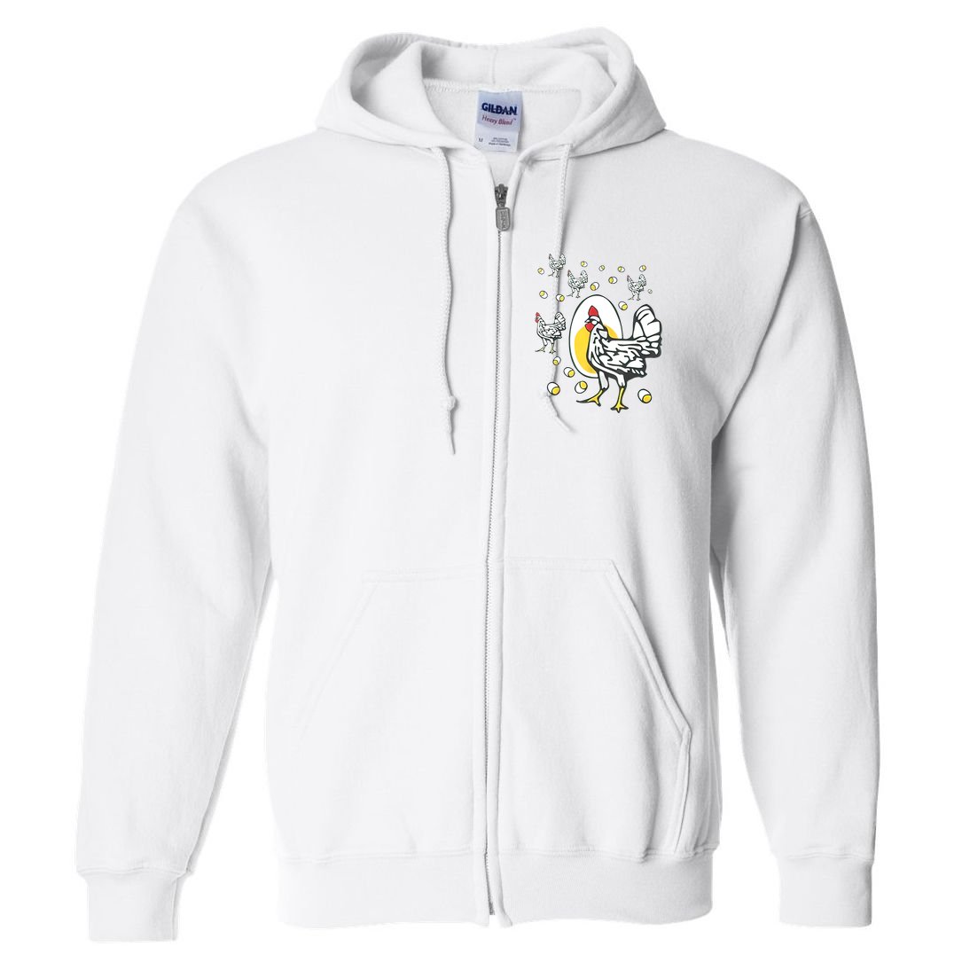 Roseanne Chicken Funny Roseanne Rooster And Egg Full Zip Hoodie