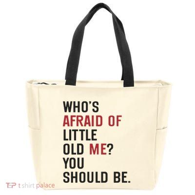 Retro Concert Funny Slogan Zip Tote Bag
