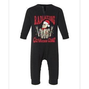 Radiology Christmas Funny Santa Skeleton Xray Technician Rad Tech Xmas Gift Infant Fleece One Piece