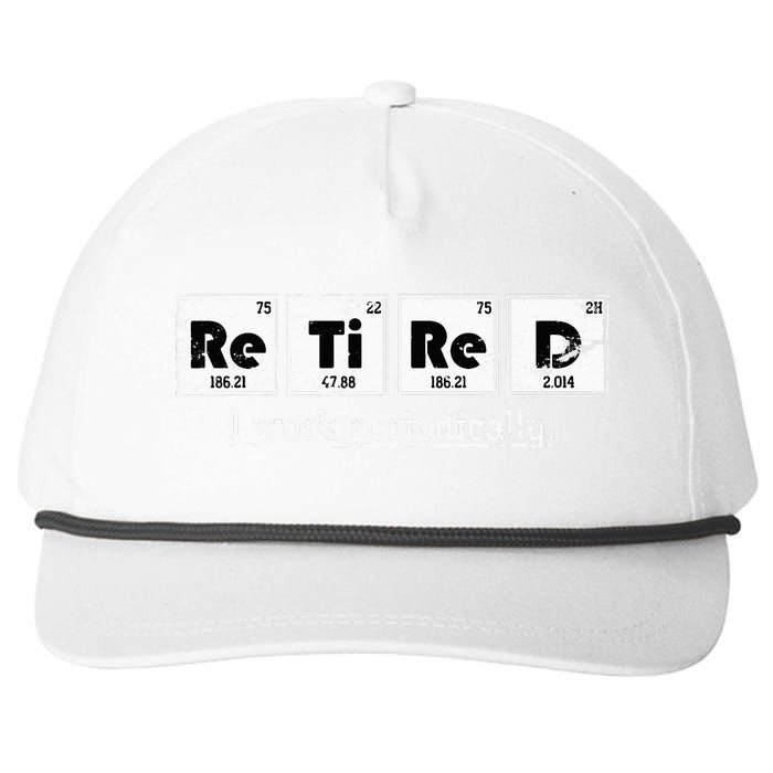 Retired Chemist Funny Gift Periodic Table Chemistry Snapback Five-Panel Rope Hat