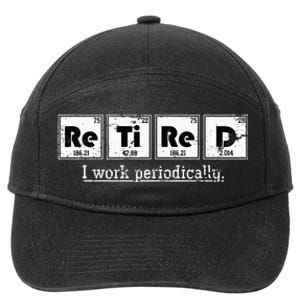 Retired Chemist Funny Gift Periodic Table Chemistry 7-Panel Snapback Hat