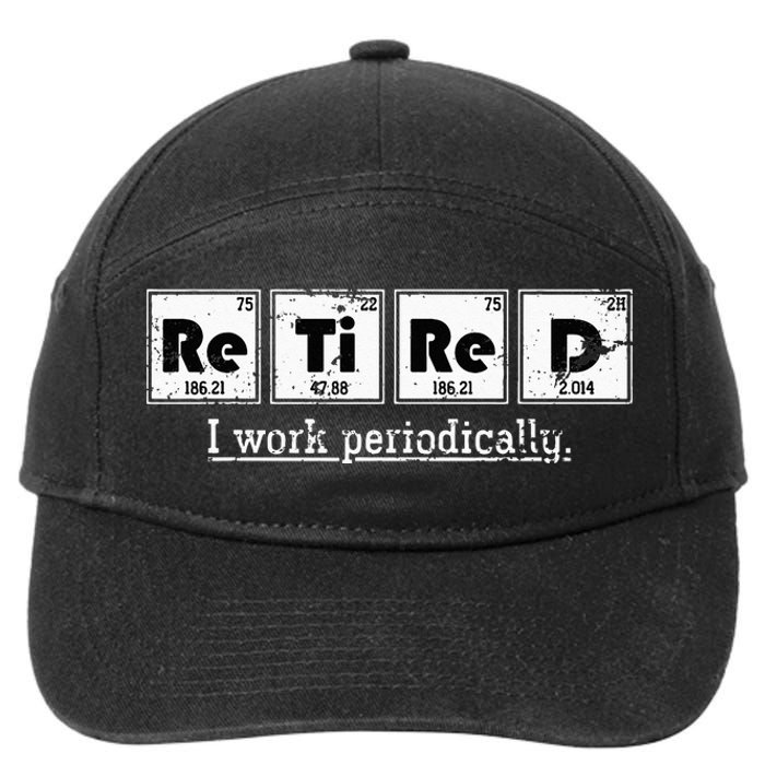 Retired Chemist Funny Gift Periodic Table Chemistry 7-Panel Snapback Hat