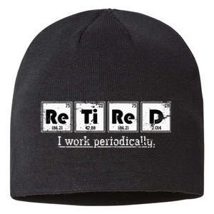 Retired Chemist Funny Gift Periodic Table Chemistry Sustainable Beanie