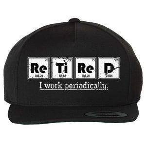 Retired Chemist Funny Gift Periodic Table Chemistry Wool Snapback Cap