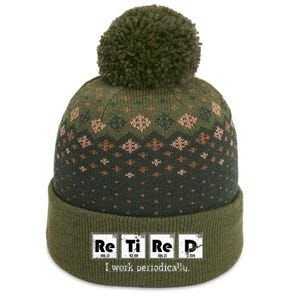 Retired Chemist Funny Gift Periodic Table Chemistry The Baniff Cuffed Pom Beanie