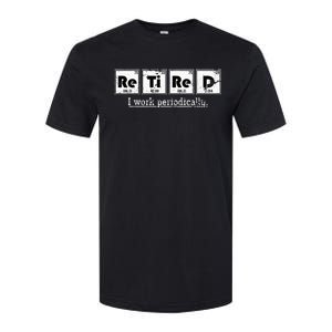 Retired Chemist Funny Gift Periodic Table Chemistry Softstyle CVC T-Shirt