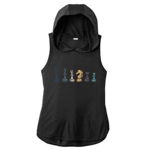 Retro Chess Funny Gift Ladies PosiCharge Tri-Blend Wicking Draft Hoodie Tank