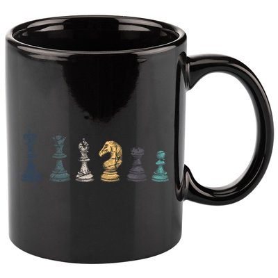 Retro Chess Funny Gift 11oz C Handle Ceramic Mug