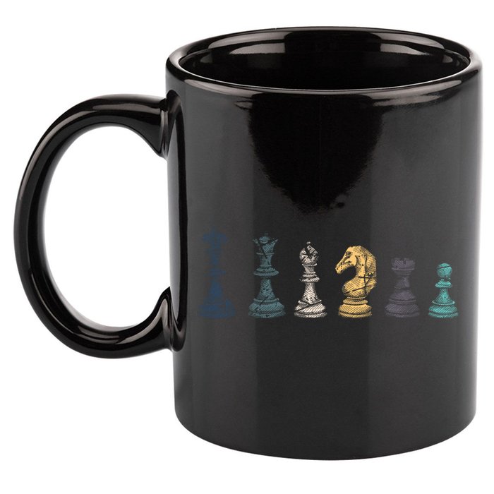 Retro Chess Funny Gift 11oz C Handle Ceramic Mug