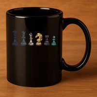Retro Chess Funny Gift 11oz C Handle Ceramic Mug
