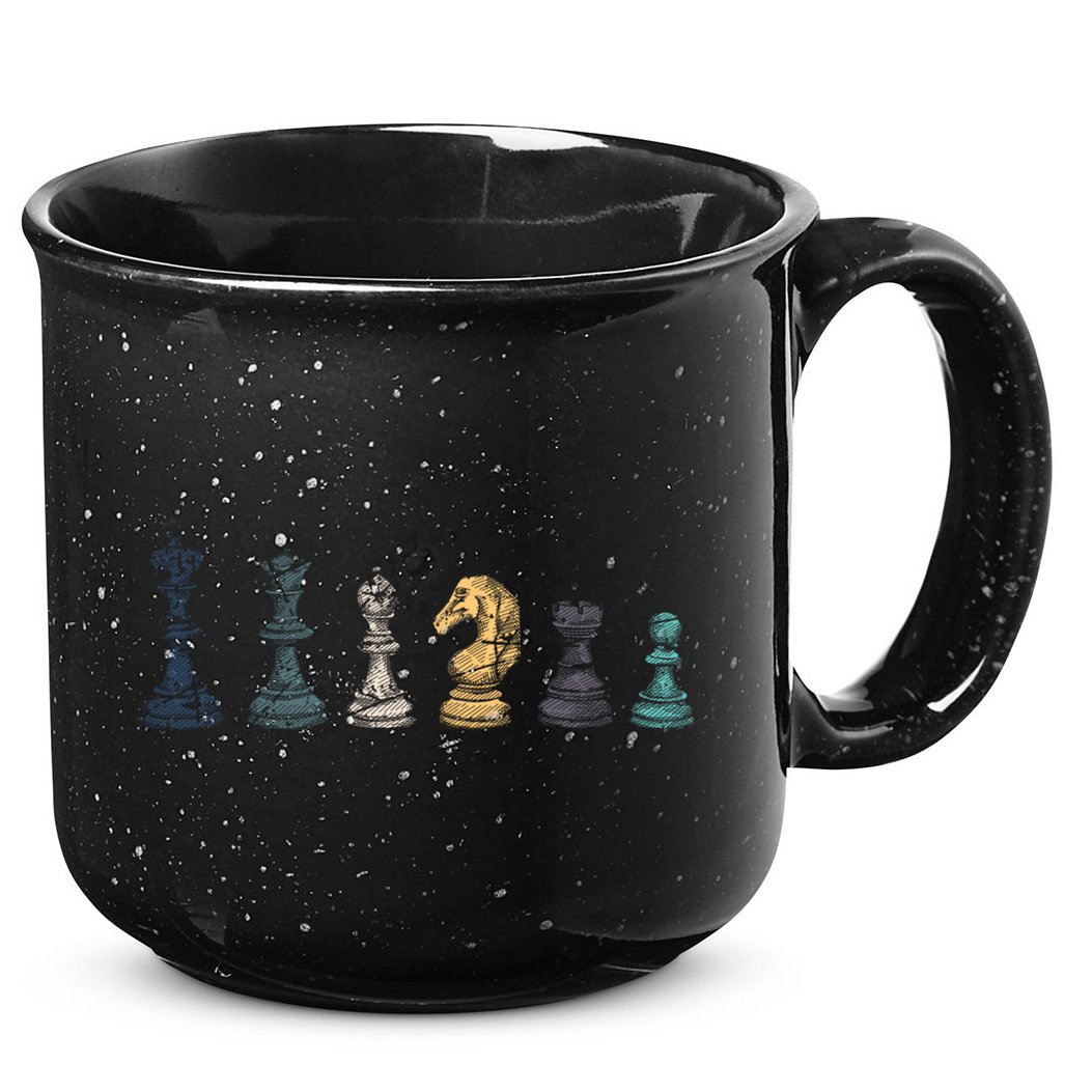 Retro Chess Funny Gift 15oz Campfire Ceramic Mug