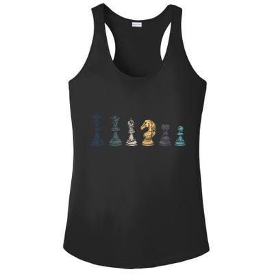 Retro Chess Funny Gift Ladies PosiCharge Competitor Racerback Tank