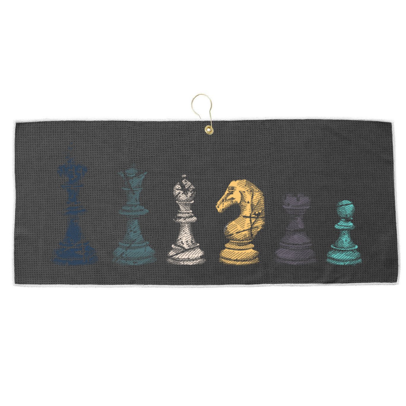 Retro Chess Funny Gift Large Microfiber Waffle Golf Towel