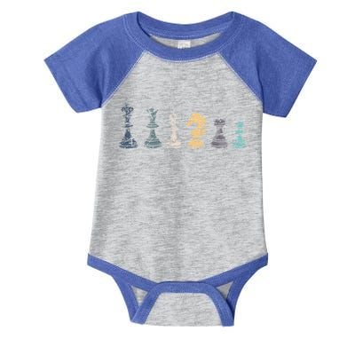 Retro Chess Funny Gift Infant Baby Jersey Bodysuit