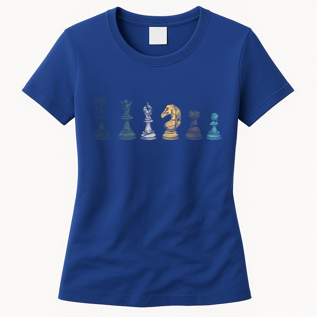 Retro Chess Funny Gift Womens T-Shirt