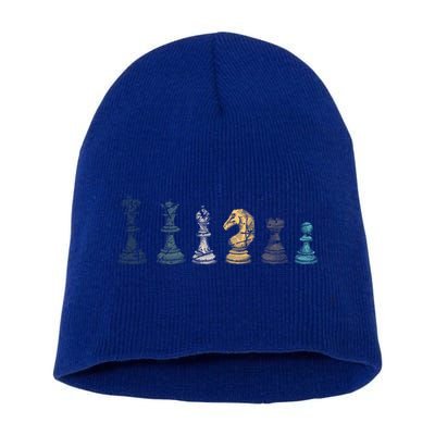 Retro Chess Funny Gift Short Acrylic Beanie