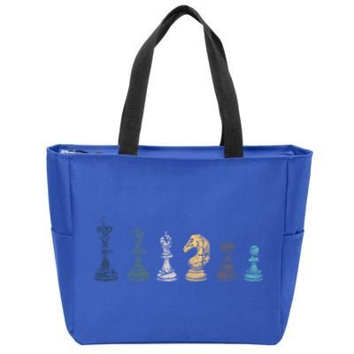 Retro Chess Funny Gift Zip Tote Bag