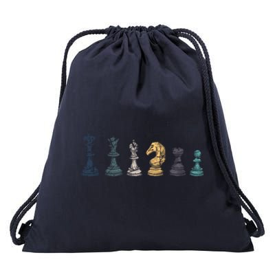 Retro Chess Funny Gift Drawstring Bag